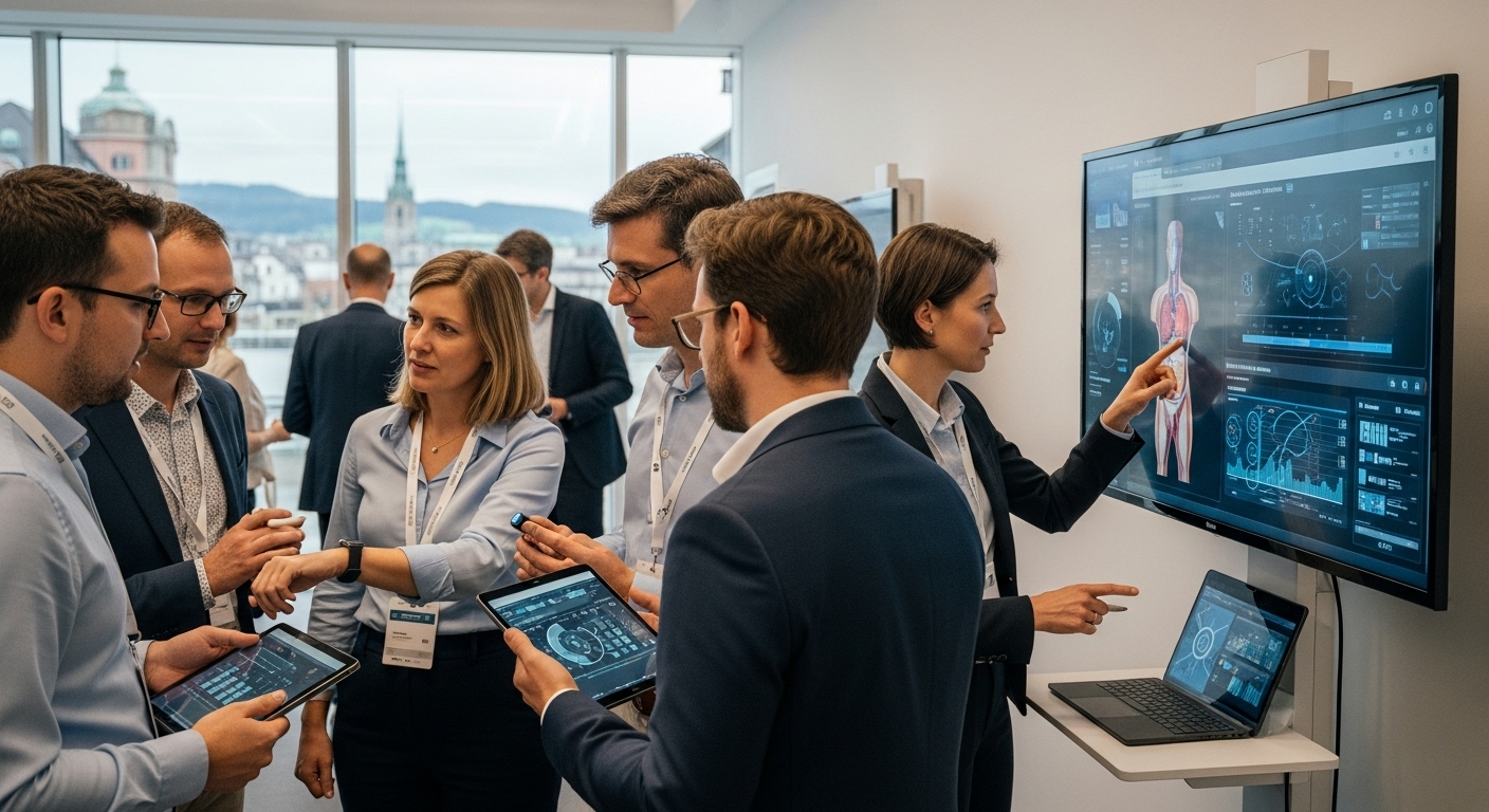 health.tech global summit Basel: Menschen vernetzen sich auf einem Digital Health Event